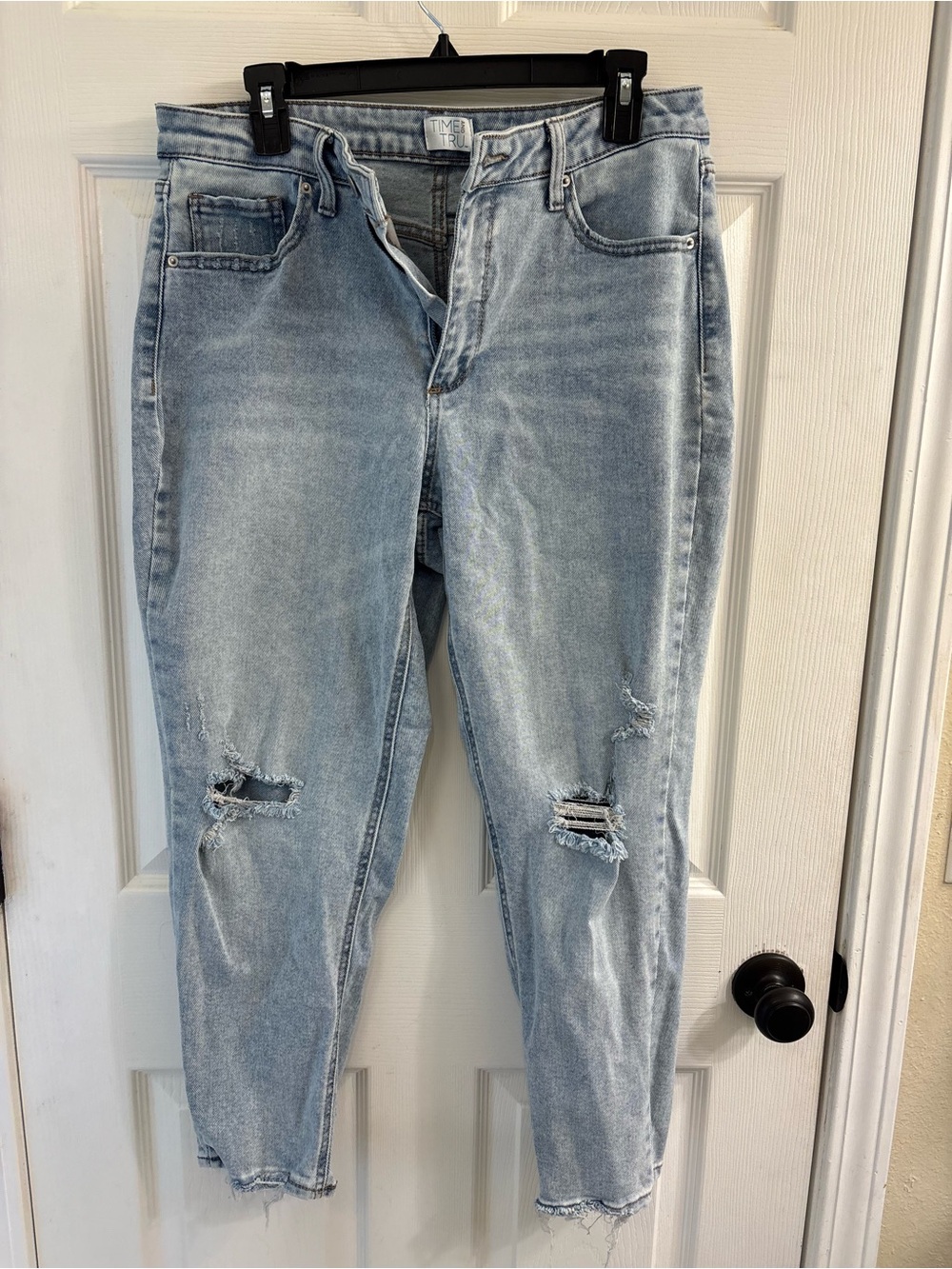 Time and Tru Light Blue Distressed Boyfriend Jeans